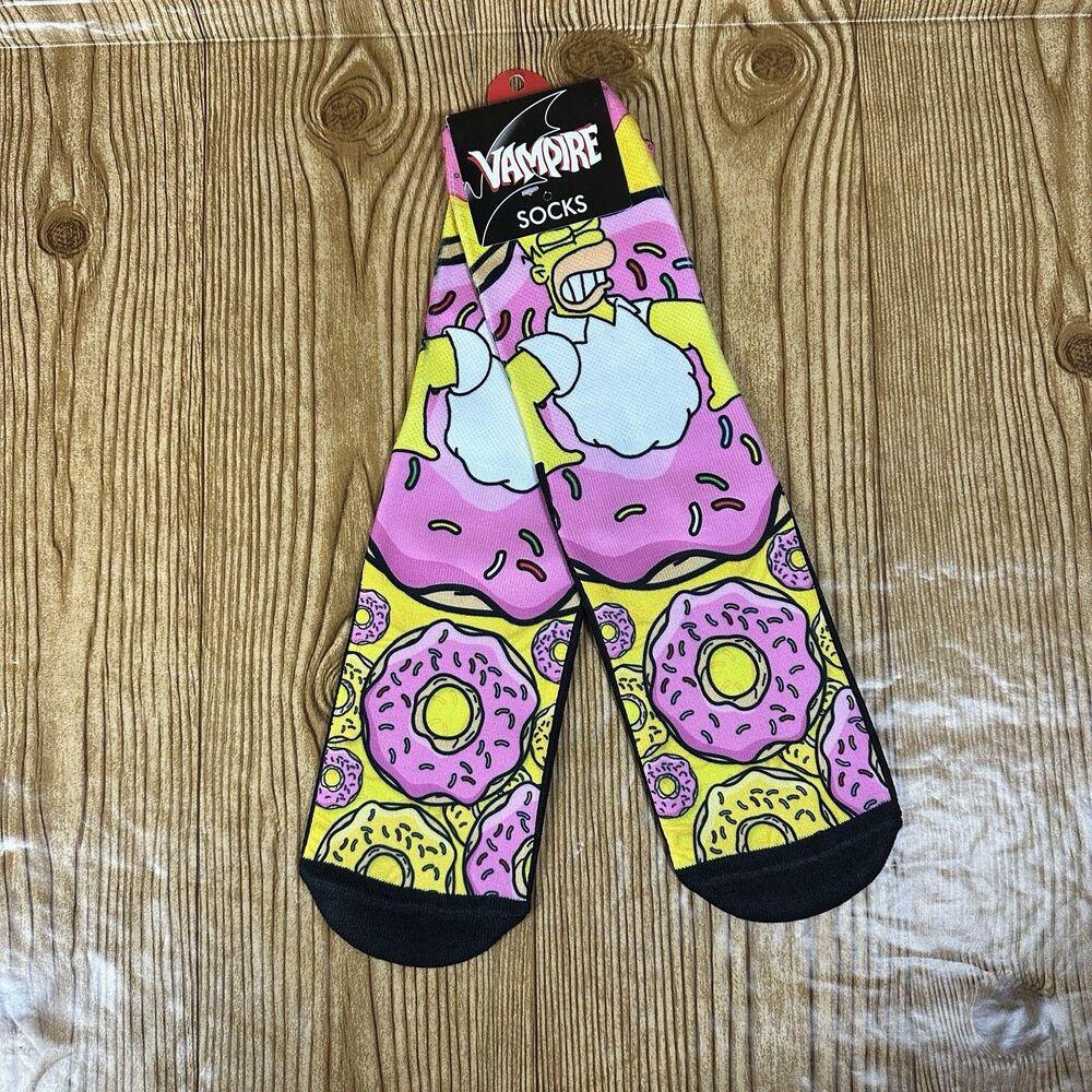 The Simpsons Crew Socks Homer‎ Simpson One Size Midcalf Unisex